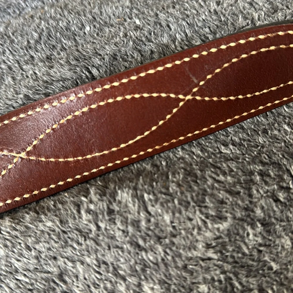 Vintage Brown Men's Buckle-less Belt Hereford Brand Full Grain Cowhide
